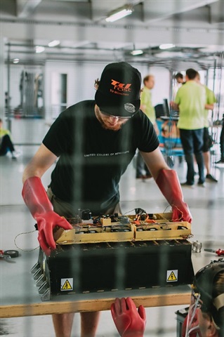 Formula Students Germany, TUfast team member at competition Formula Students Germany, TUfast team member at competition