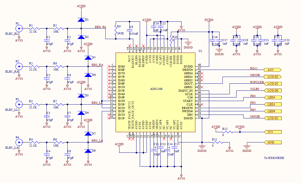 ads1298 ¿where is the circuit of the electrocardiogram? - Data