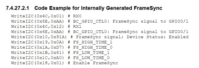 Ds Ub Q Configuration For External Framesync With Two Ds Ub