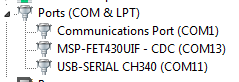 Ccs Msp Fr Msp Error Connecting To The Target Unknown Device Msp Low Power