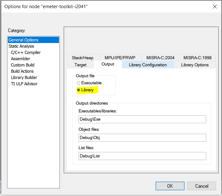 MSP430I2020 IAR Toolchain And Legacy E Meter Library Build