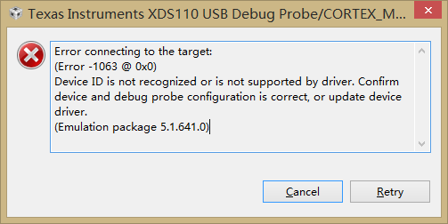 Error Connecting To The Target Msp Ccs Msp Low Power