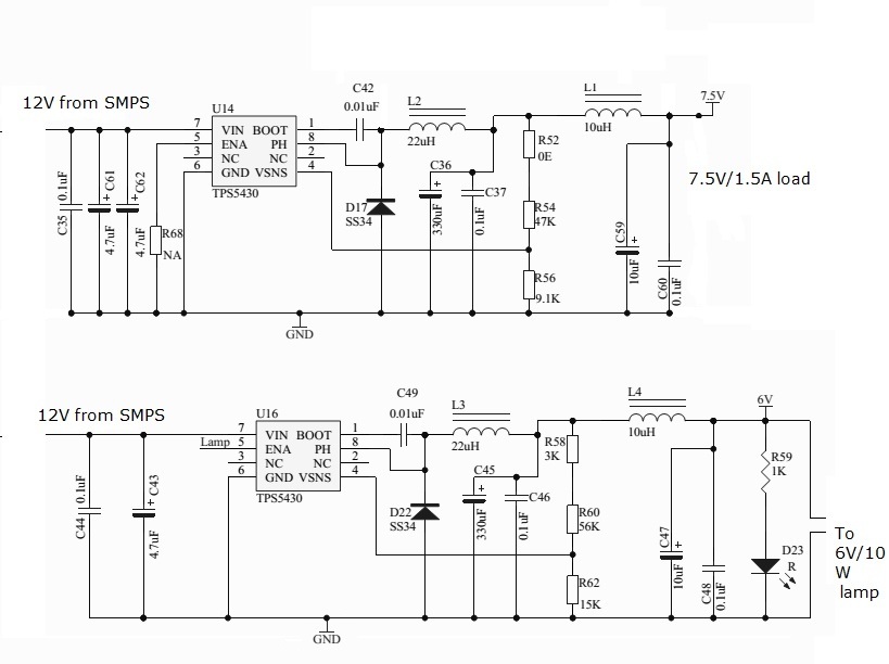 TPS5430 Filtering Capacitor Getting Burnt During Power ON Power