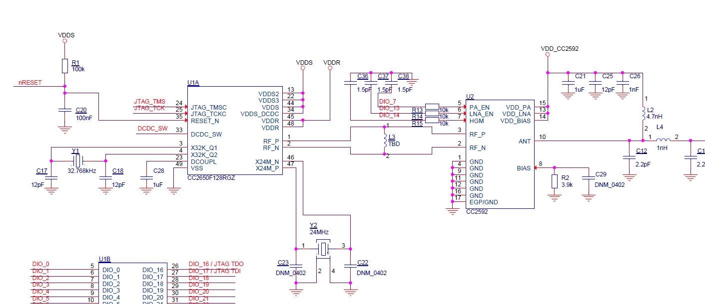 LAUNCHXL CC2640R2 I2S Pinout On 5x5 Chipset Bluetooth