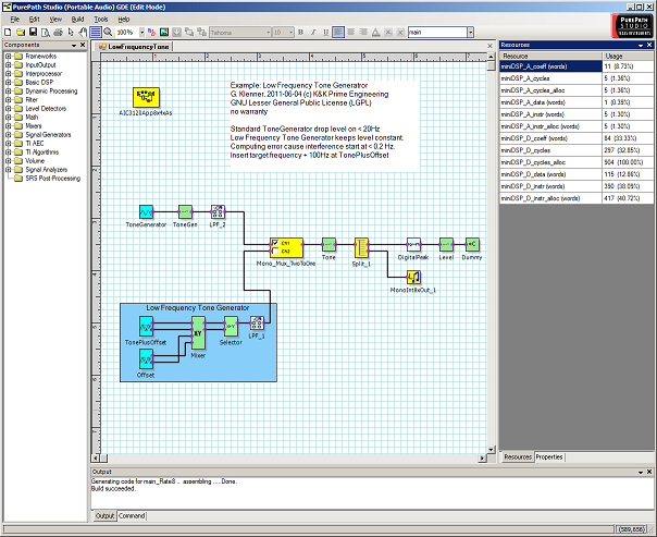 Very low frequency generator, PurePath Studio - Audio forum - Audio - TI  E2E support forums