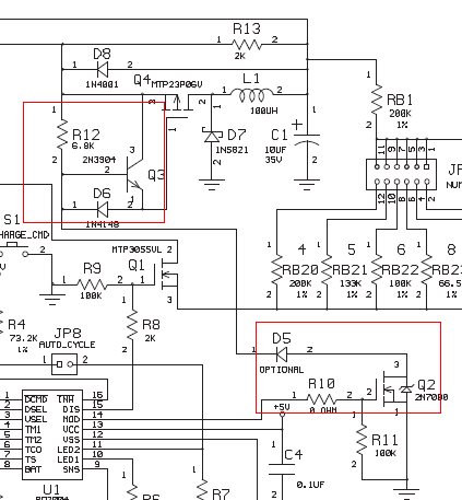 Bq2004 EVM components R13 D8 and gate driver Power management