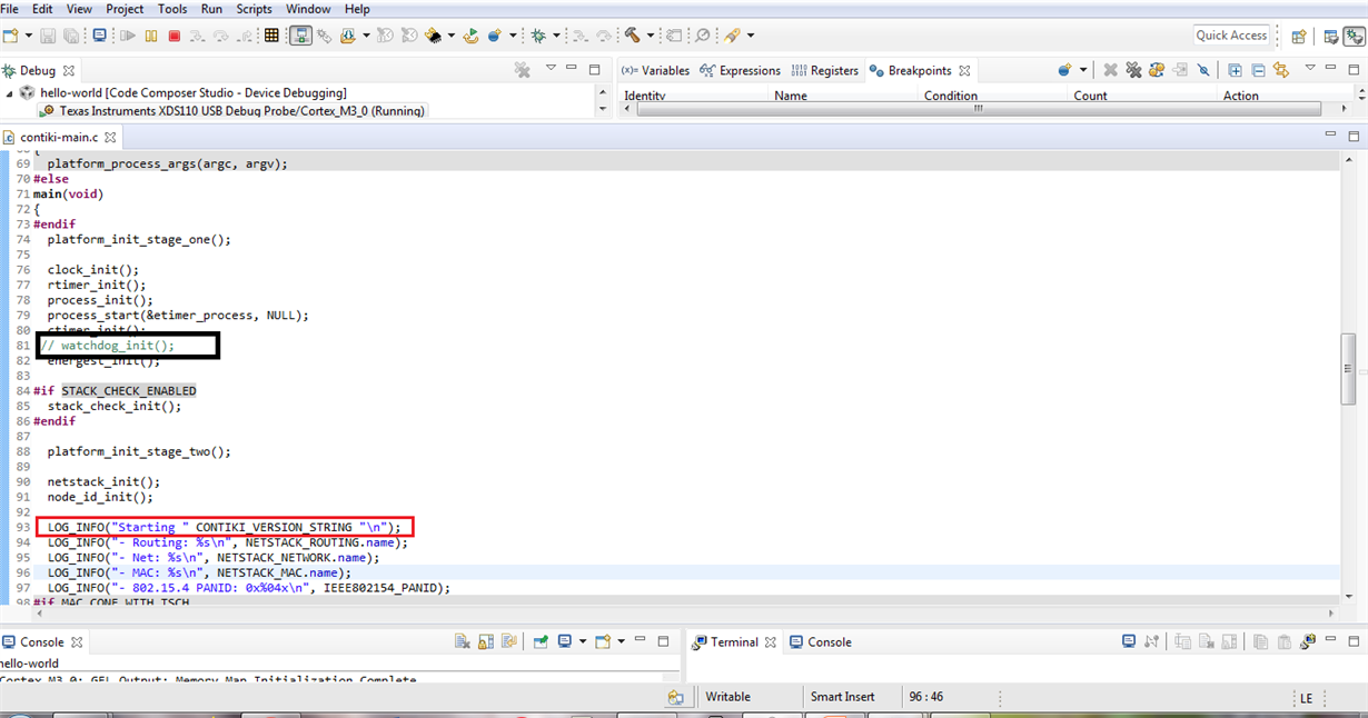 Ccs Launchxl Cc Debugging In Code Composer Studio Contiki Cc