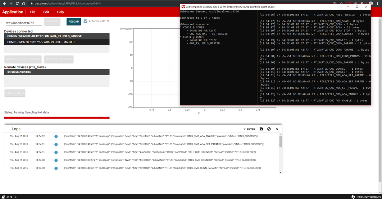 LAUNCHXL CC2640R2 RTLS Demo Freeze After Change To AOA Bluetooth