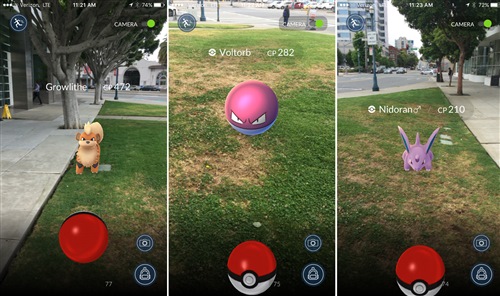 Augmented reality (AR) as portrayed in Pokemon Go (Source: Verge) 