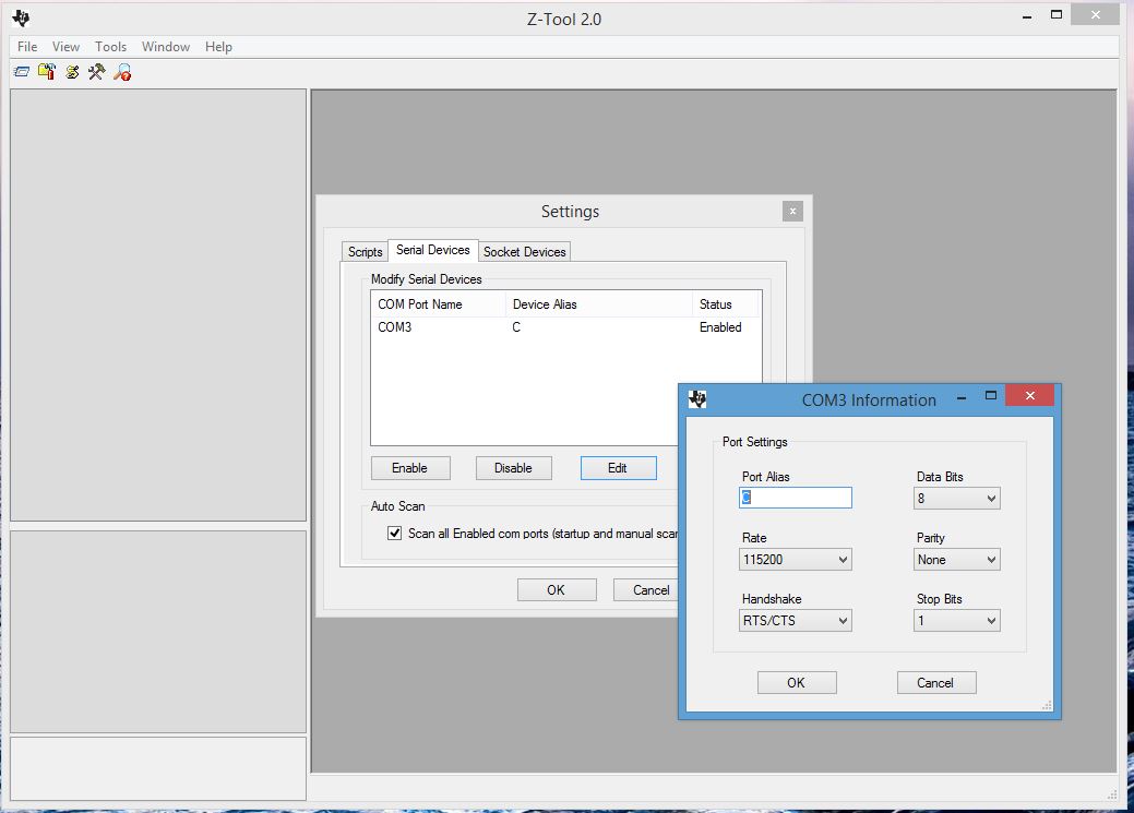 Z-tool 2.0 no devices found (CC2530EM & Windows 8) - Zigbee 