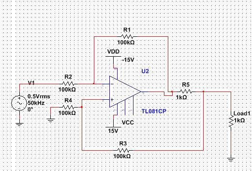 Constant current source about 500 uA with frequency range from 50 kHz ...