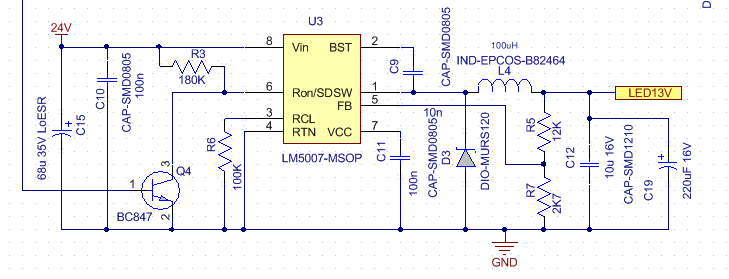 LM5007 startup after shutdown - Power management forum - Power ...