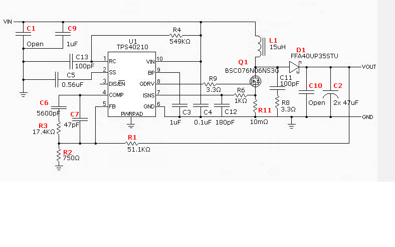 TPS40210 Current Output Too Low / Early Overcurrent Shutdown - Power ...