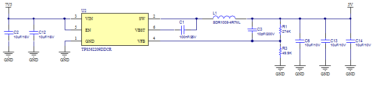 TPS562209 weird output voltage and circuit behavior - Power 