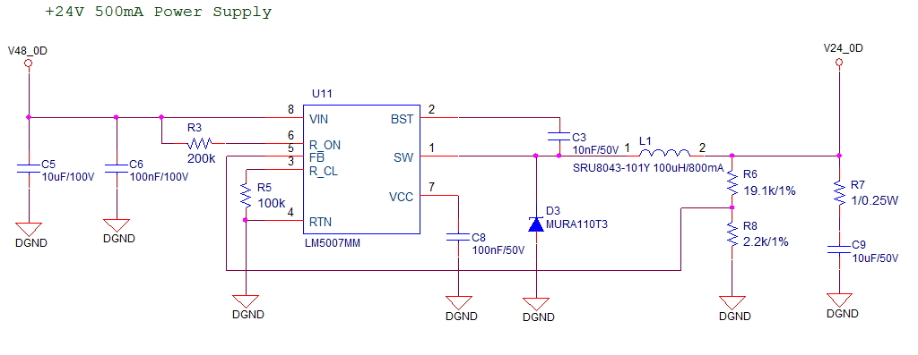 lm5007 with 24v output - Power management forum - Power management - TI ...