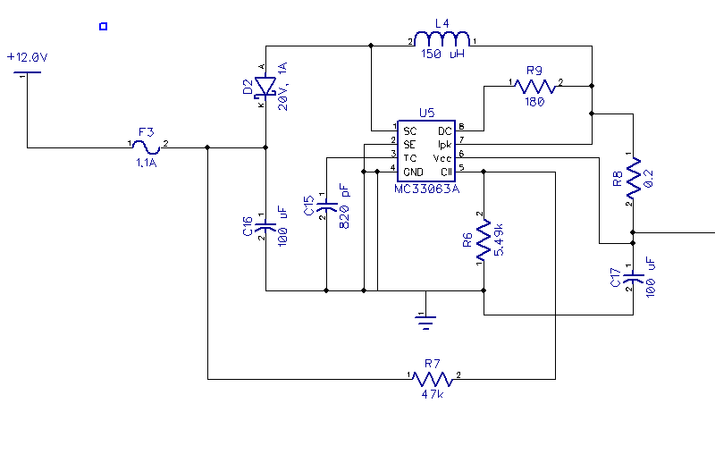 MC33063A output voltage sags with 1A current - Power management forum ...