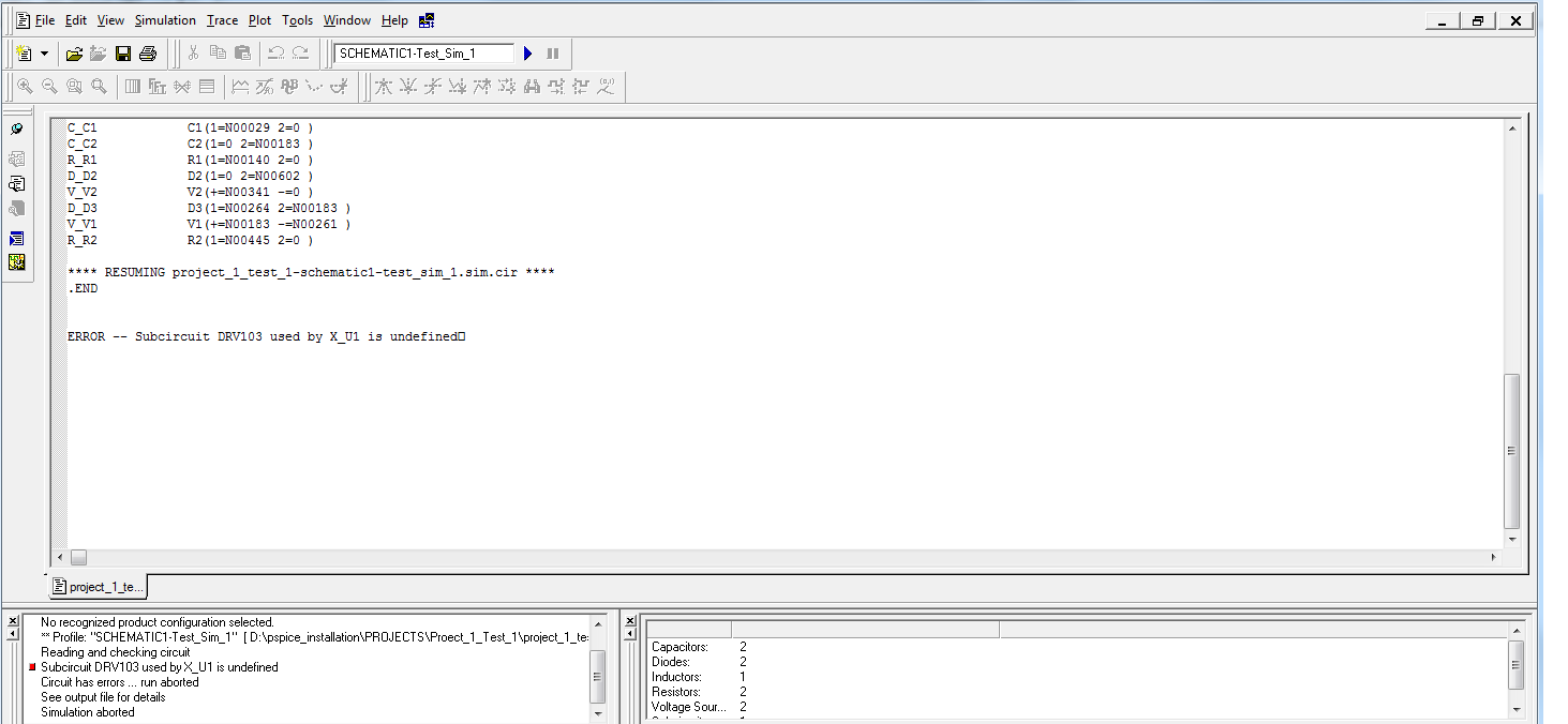 DRV103:Pspice Model - Pin 194 &195, NO CONNECT doesnt work - Simulation,  hardware & system design tools forum - Simulation, hardware & system design  tools - TI E2E support forums