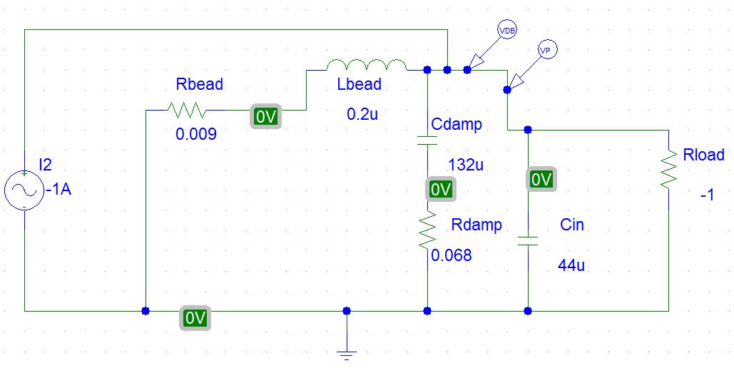 Damping input bead resonance to prevent oscillations Power management