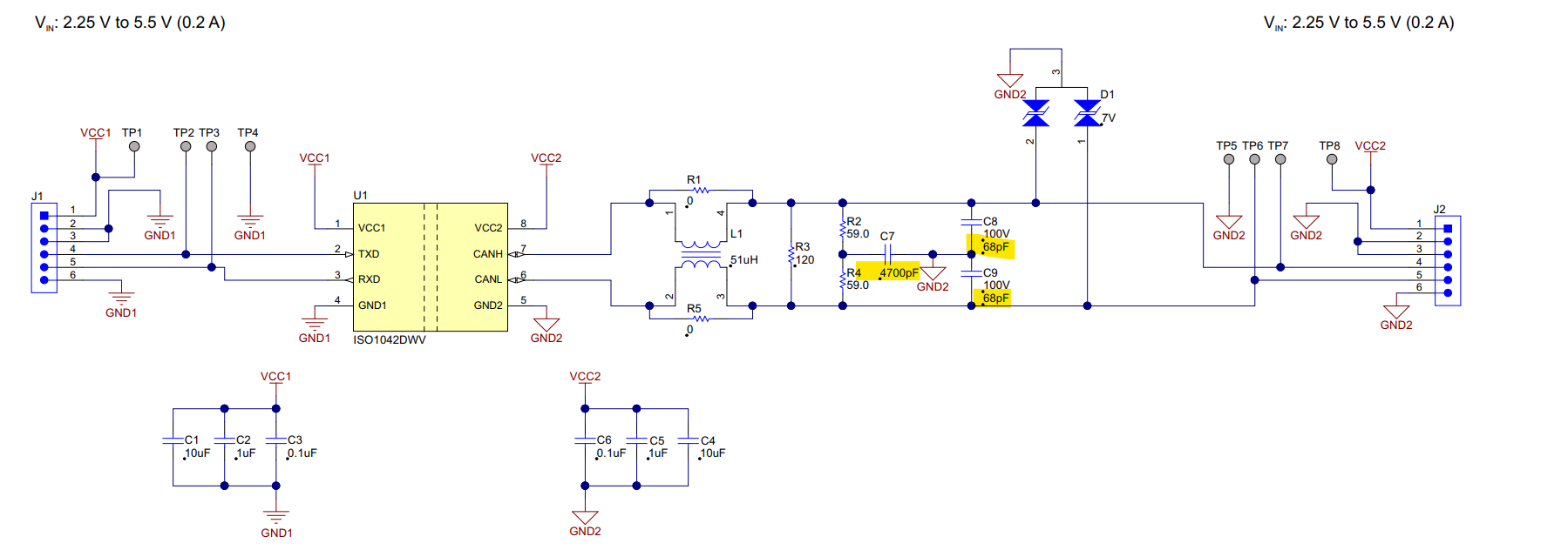 ISO1042EVM caps.png