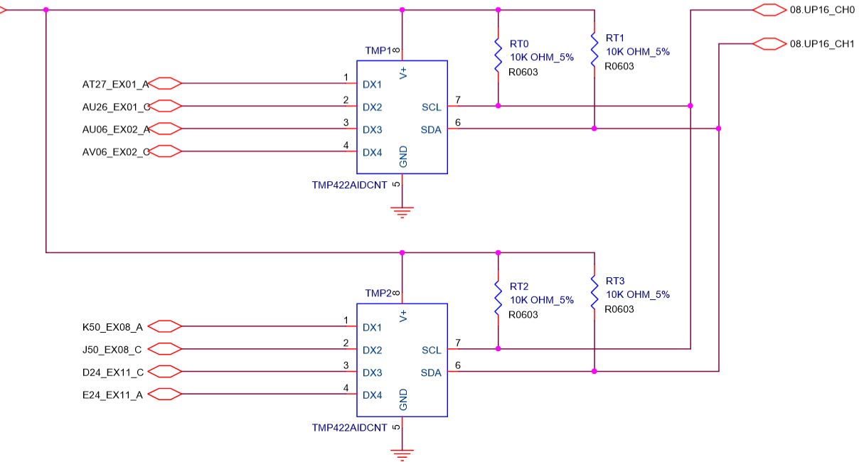 TMP422: Addressing second TMP422 when diode is between ESD diodes ...