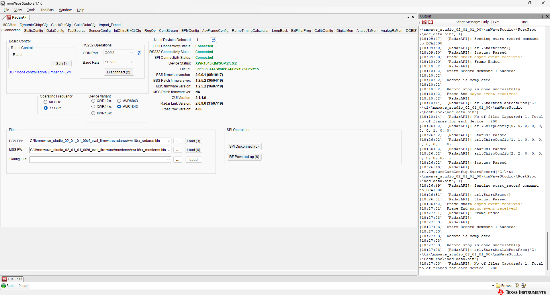 IWR1843BOOST: Row count mismatch in ADC raw data analysis + question on ...