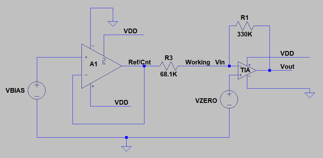 LMP91000: Varying TIA Gain with changes in reference bias setting ...