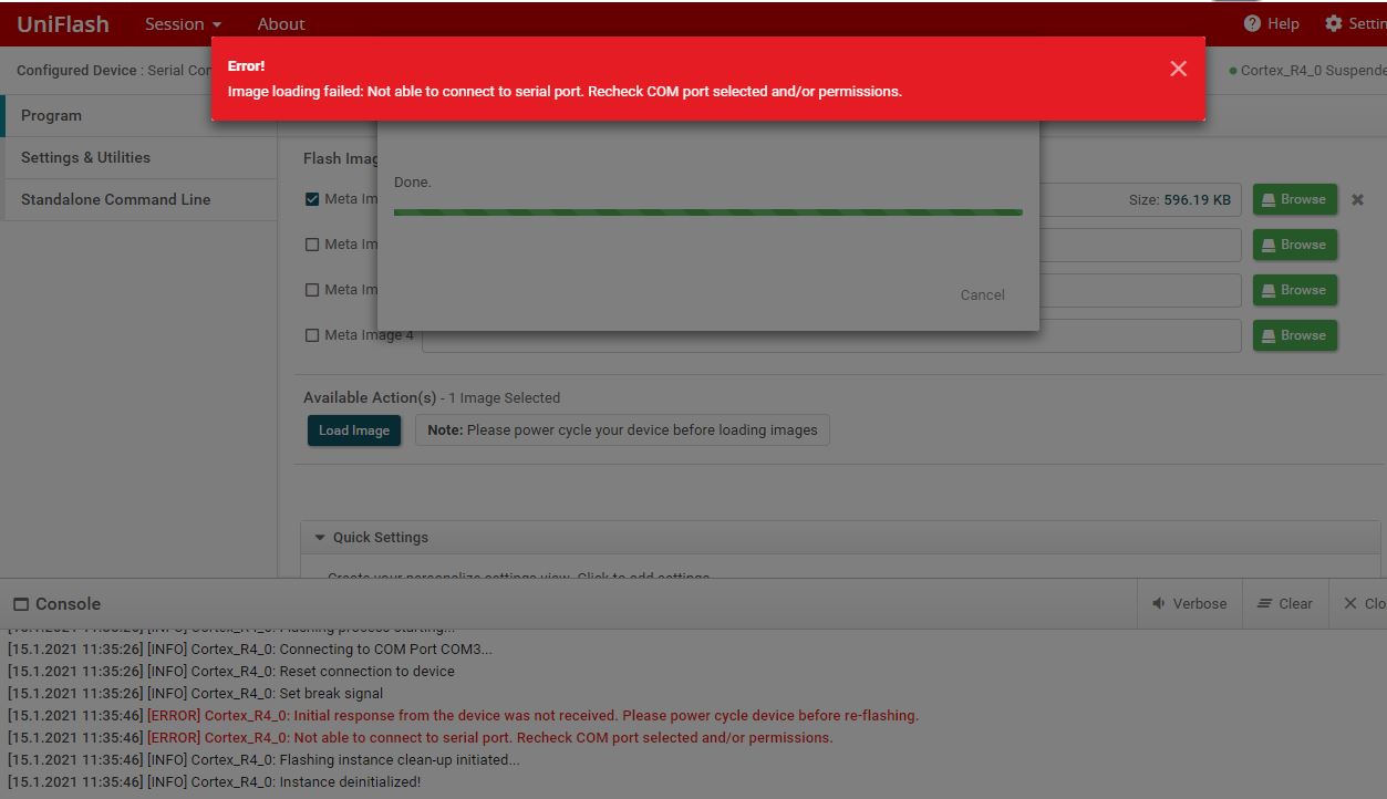 Iwr6843isk Problems Flashing The Mmwaveicboost With Iwr6843isk Sensors Forum Sensors Ti E2e Support Forums