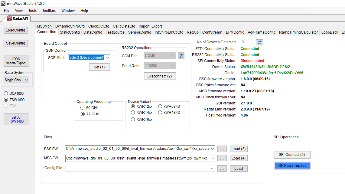 JTAG_CHAIN_BROKEN_ERROR TWS1400 DATA CAPTURE - Sensors forum - Sensors ...