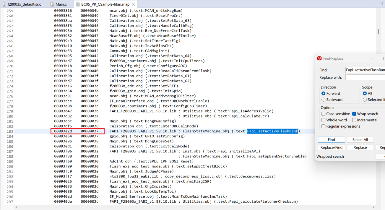 TMS320F280039: FLASH driver API triggers an ILLEGAL_ISR error. - API ...