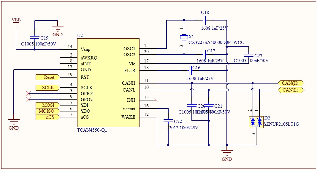 TCAN4550-Q1: request TCAN4550-Q1 schematic review - Interface forum ...