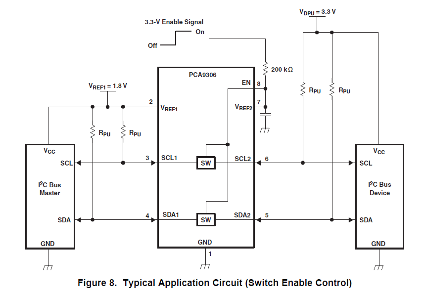 PCA9306: About using on the same power supply - Interface forum ...