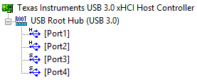 USB Tree View of TUSB7320