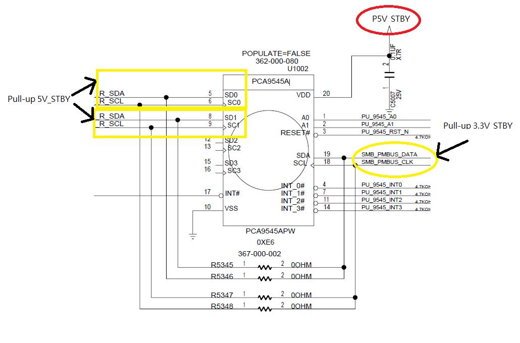 TCA9545A VCC voltage - Interface forum - Interface - TI E2E support forums