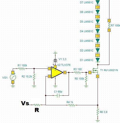 TLV9061: Low Side Current Sink Op-Amp Output Voltage is Higher than ...