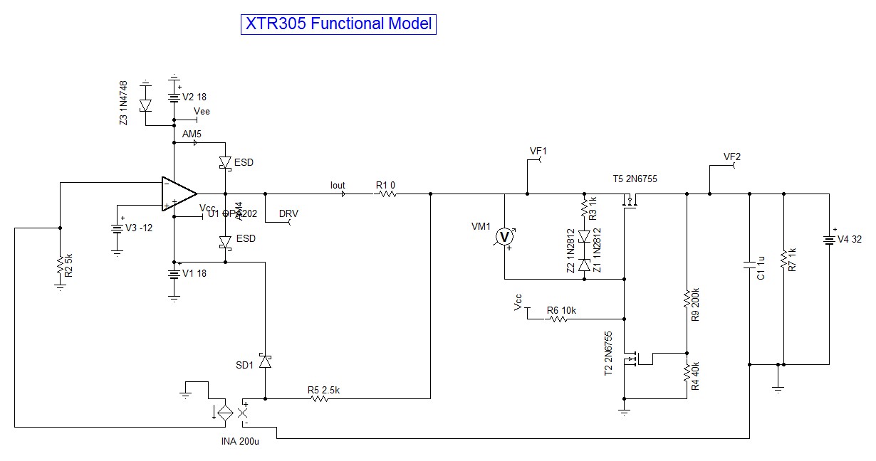 XTR305: Permanent overvoltage protection on output - Amplifiers forum ...