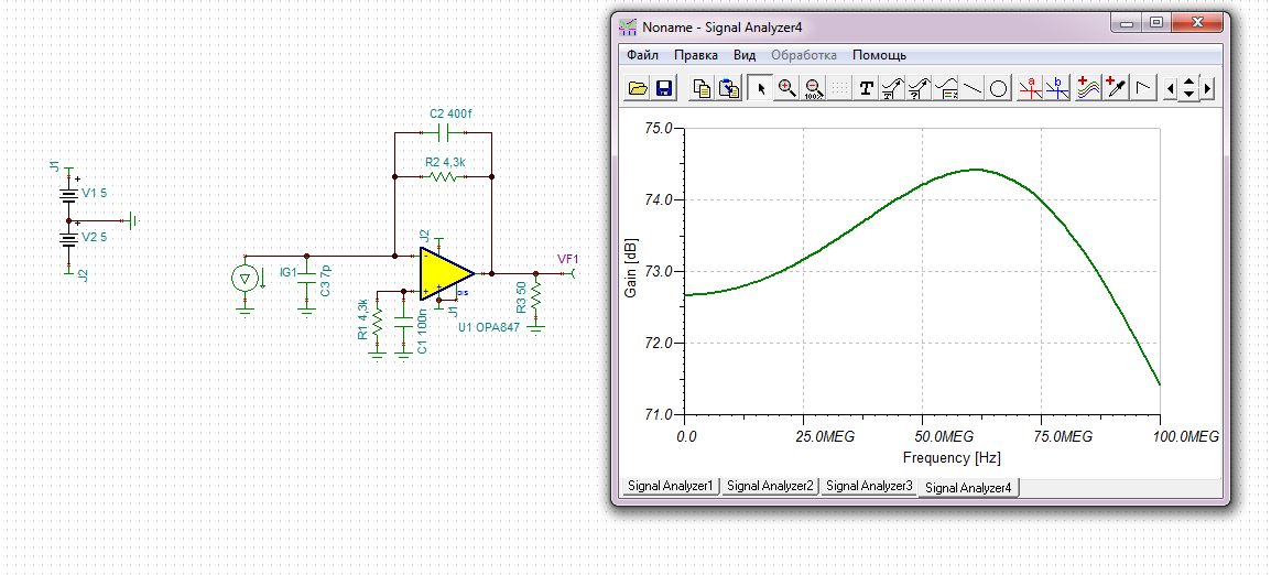 OPA847: High gain in 0-30 MHz range - Amplifiers forum - Amplifiers ...