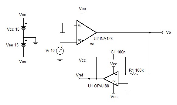 INA326: Filter configuration on the INA326 and replacing for the INA128 ...