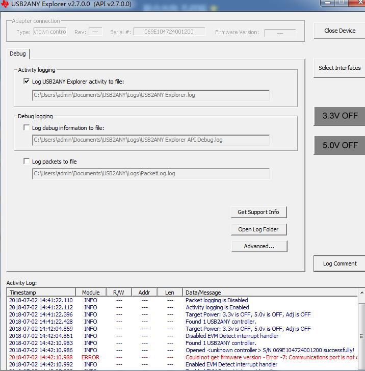 USB2ANY: it showed always : require firmware update to 2.7.0.0, then it ...