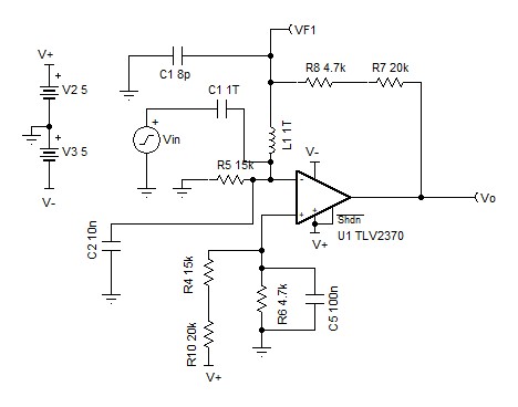 TLV2370: Does Sallen-Key filter need a high impedance load ...