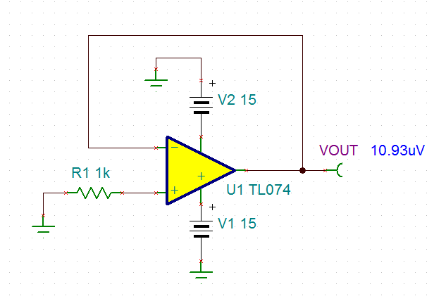 TL074: Output status for no input signal - Amplifiers forum 