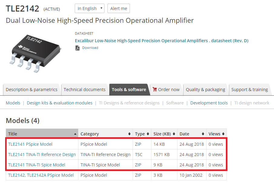 TLE2141: TLE 2142 Simulation Model - Amplifiers Forum - Amplifiers - TI ...