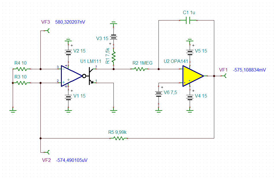 Measure Input offset voltage of an open collector comparator ...