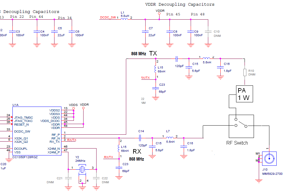 Cc1350: Cc1350 And Power Amplifier - Sub-1 Ghz Forum - Sub-1 Ghz - Ti 