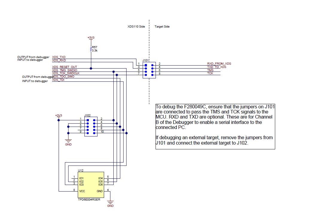 LAUNCHXL-F280049C: Connections for 4 wire JTAG - C2000 microcontrollers ...