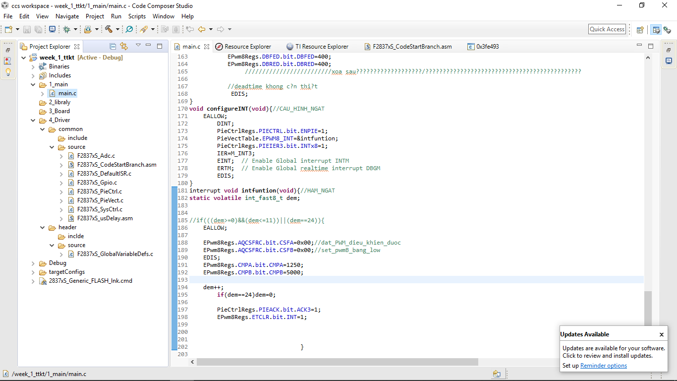 CCS/TMS320F28377S: 0x3FE493 (no symbols are defined) - C2000