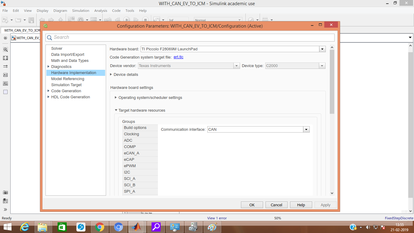 TMS320F28069M: How to use PIL model by using EXTERNAL MODE as CAN ...