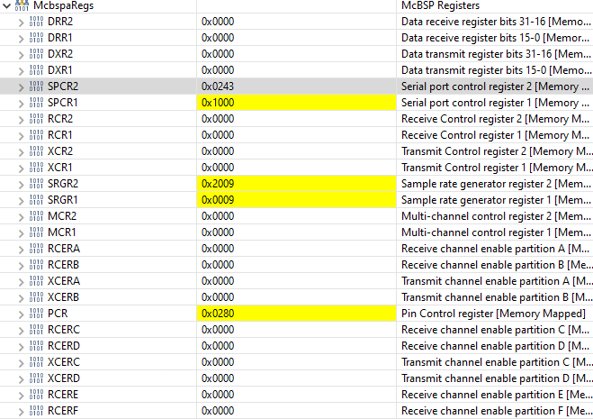 Tms3f2d Unable To Get Input Clock Source For The Sample Rate Generator For Mcbsp A Spi Clock Module C00 Microcontrollers Forum C00 Microcontrollers Ti E2e Support Forums