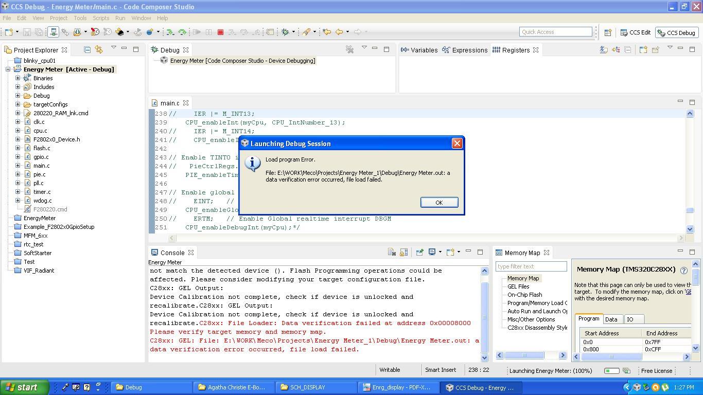 Error Loading Program in TMS320F280220 - C2000 microcontrollers forum ...