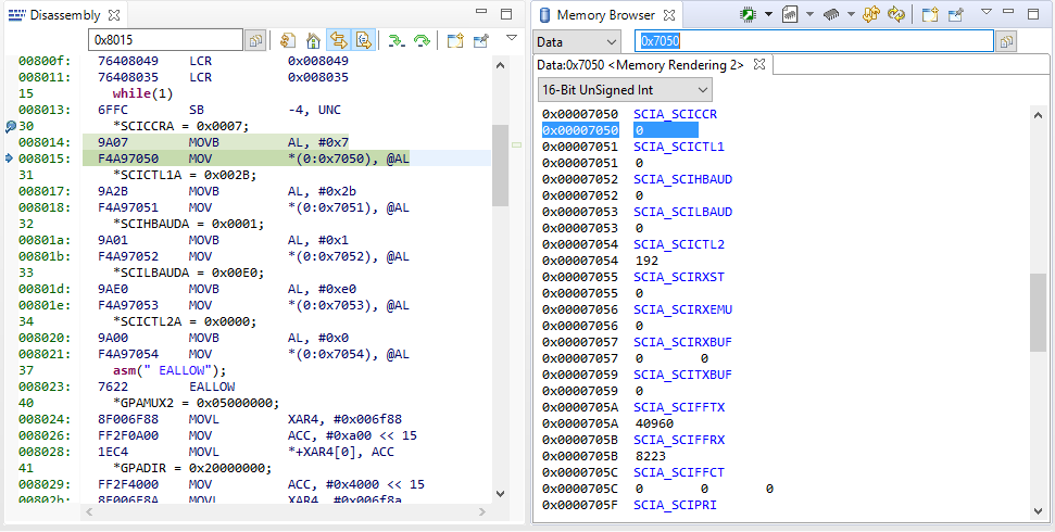 TMS320F28335: Peripheral Memory Access Using Pointer - C2000 ...