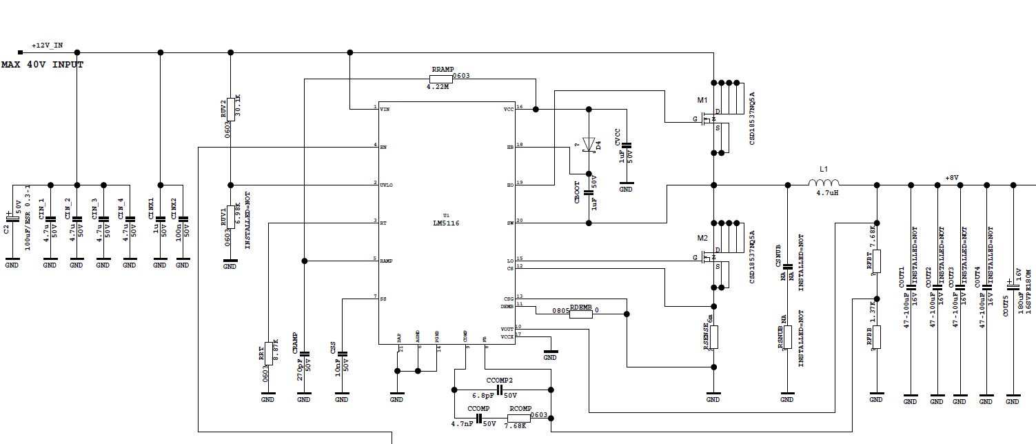 LM5116: Overheating in short circuit condition - Power management forum ...